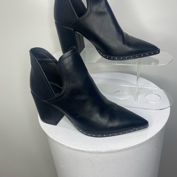 Black Leather Booties - Picture 3 of 3